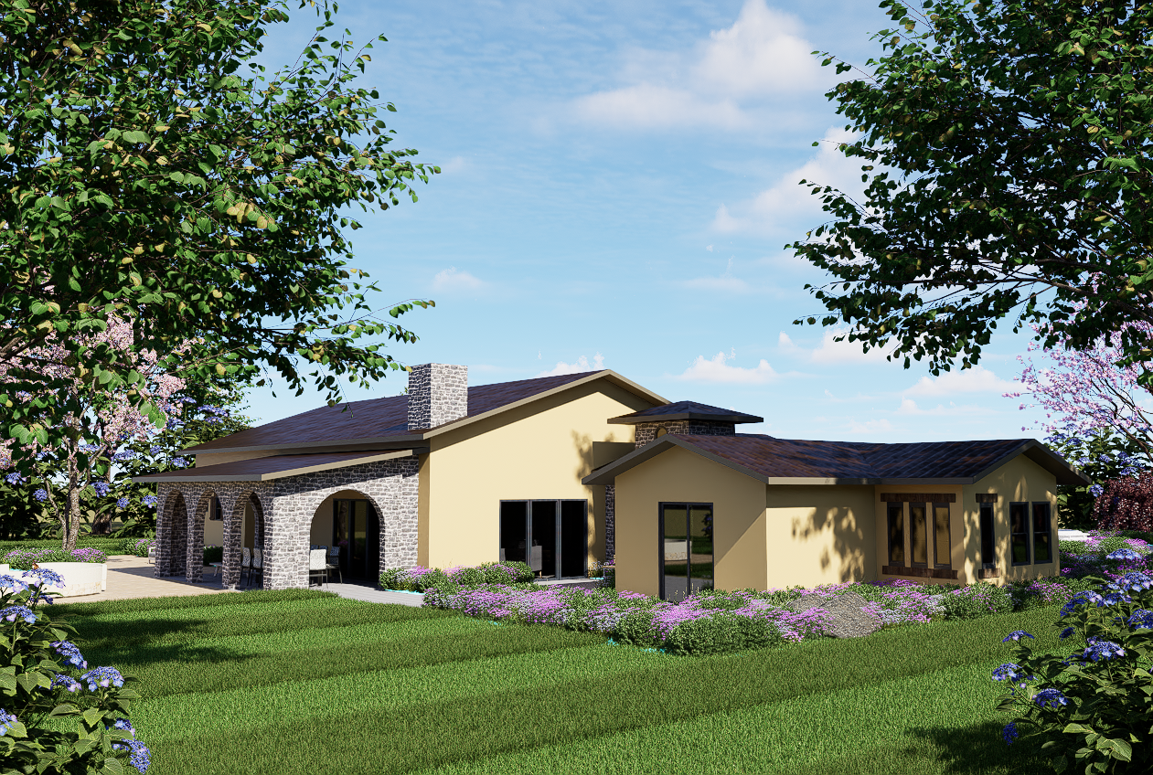 Italian Farmhouse rendering 3