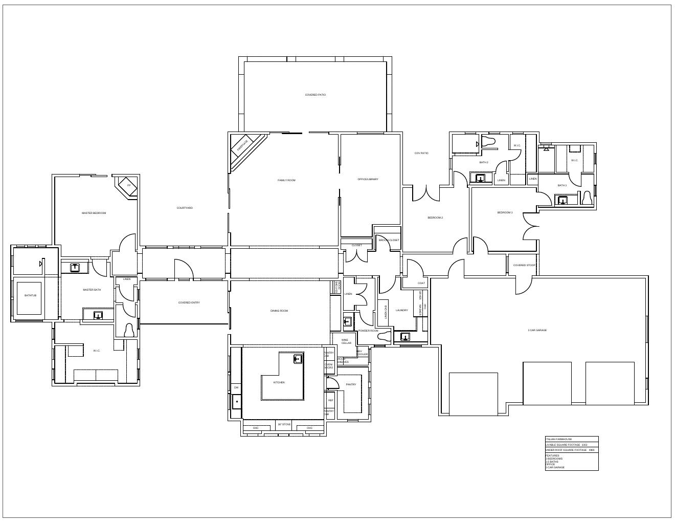 Italian Farmhouse floor plan